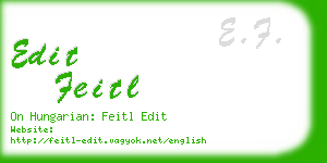edit feitl business card